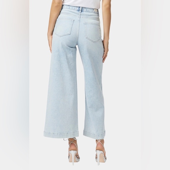 Paige Harper Wide Leg Ankle Pant with embroidery, size 29 - Picture 2 of 12